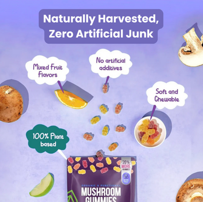 ZENOVARA™ MUSHROOM GUMMIES WITH ASHWAGANDHA