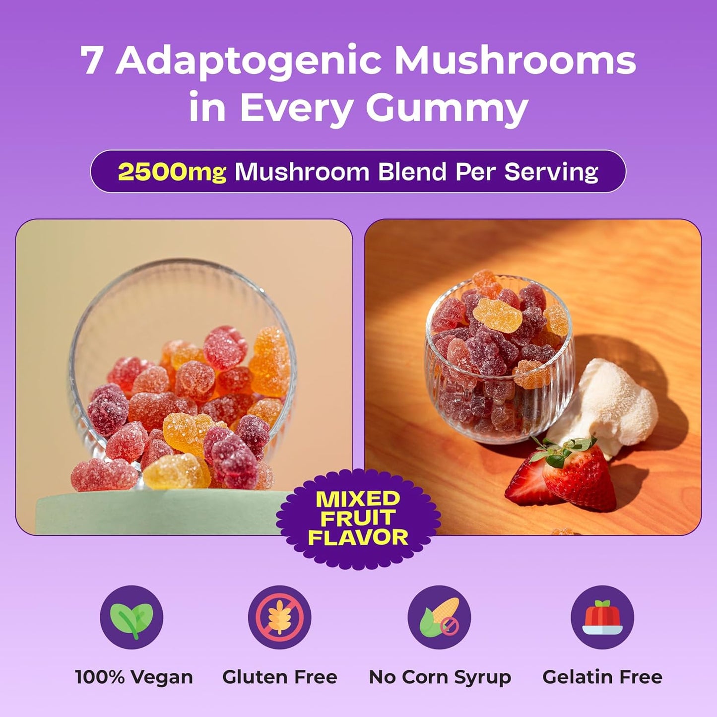 ZENOVARA™ MUSHROOM GUMMIES WITH ASHWAGANDHA