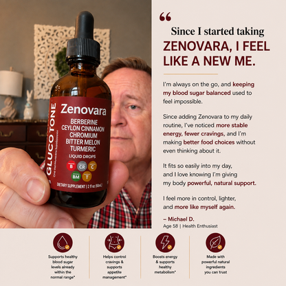 ZENOVARA™ CRAVING CONTROL  BERBERINE + CEYLON CINNAMON LIQUID DROPS