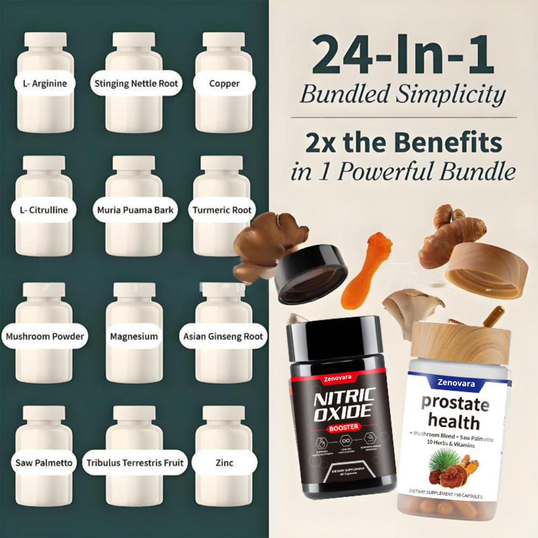 ZENOVARA™ PROSTATE HEALTH SUPPORT & NITRIC OXIDE BOOSTER BUNDLE
