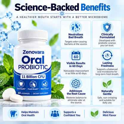 ZENOVARA™ ORAL PROBIOTIC LOZENGES | 11 BILLION CFU