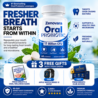 ZENOVARA™ ORAL PROBIOTIC LOZENGES | 11 BILLION CFU