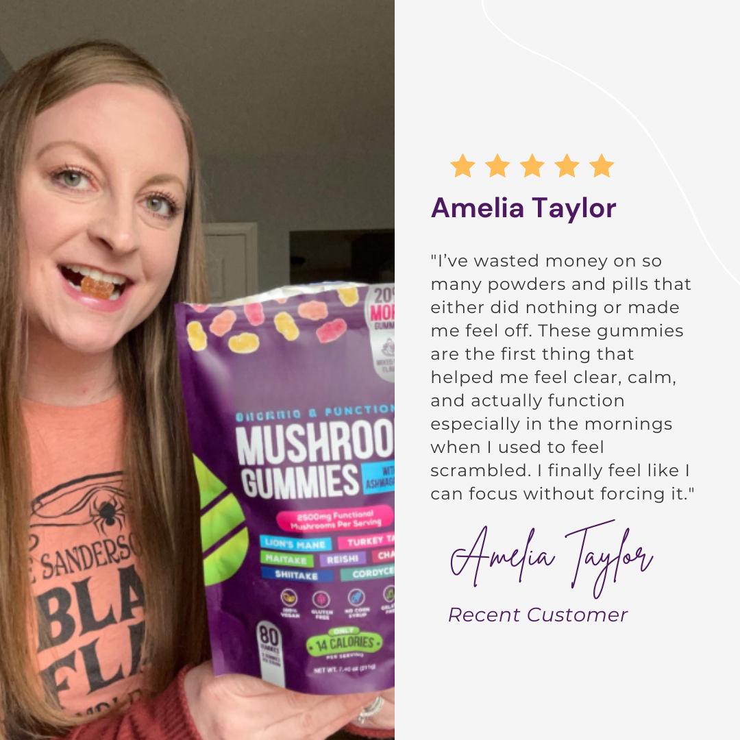 ZENOVARA™ MUSHROOM GUMMIES WITH ASHWAGANDHA